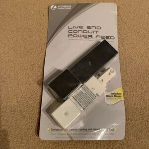 Lithonia Lighting Live End Conduit Power Feed With Black Cover *New*